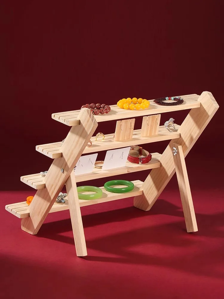 Versátil madeira jóias titular, Showcase criativo e decoração