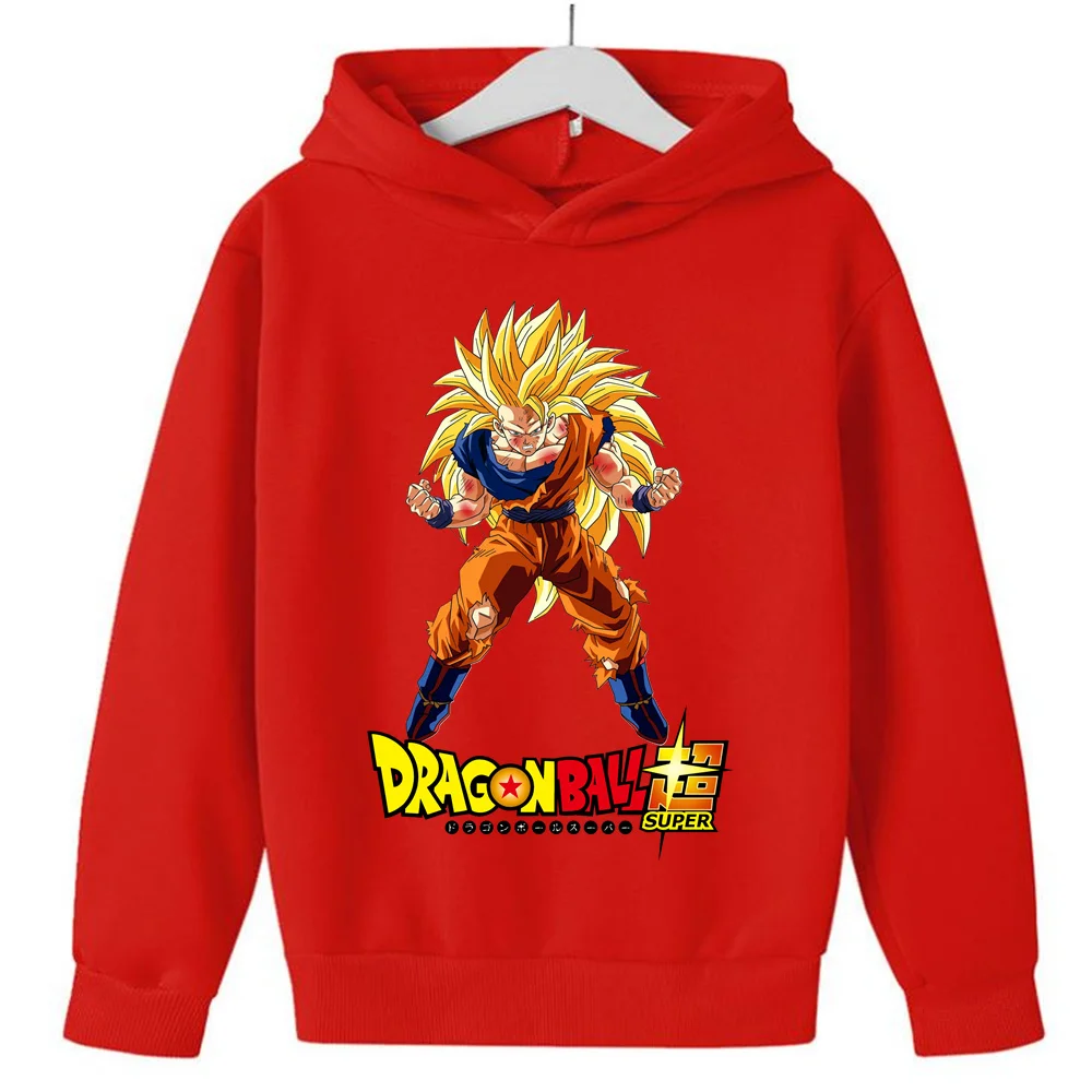 

2025 Hot New Dragon Ball Anime Goku Men's Hoodie Children's Street Leisure Sports Top Unisex Fashion Funny Cosplay Long Sleeve