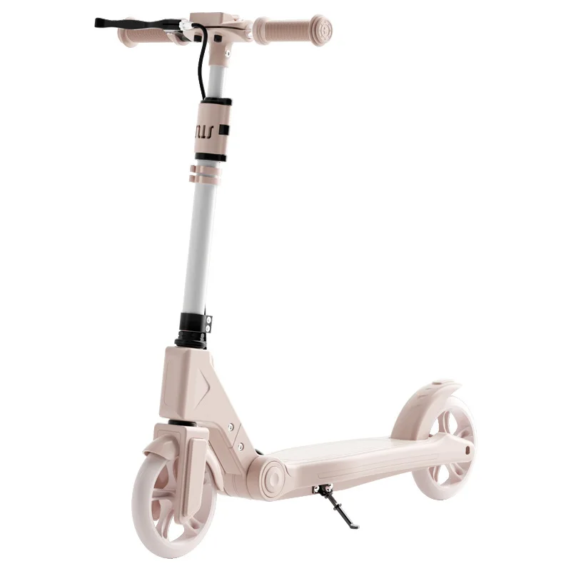 

Lazy transportation artifact Adult handbrake scooter City campus Children and adolescents go to work Foldable two-wheel scooter