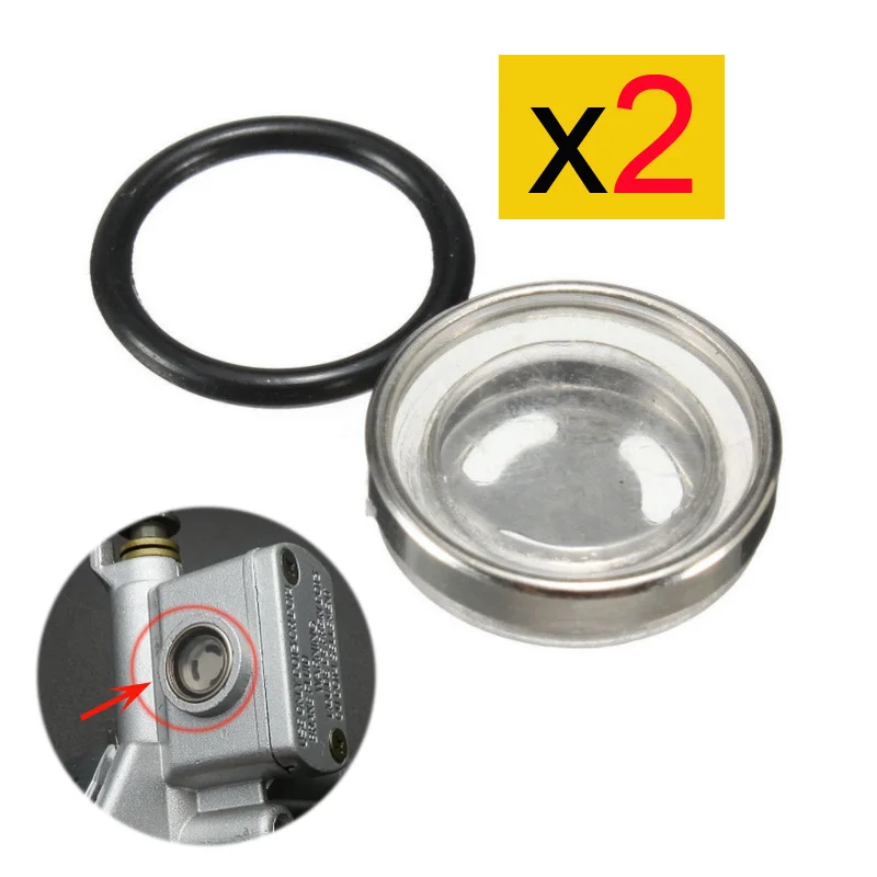 2 Sets Master Cylinder Brake Lever Reservoir Sight Glass Gasket 18mm 12mm For Motorcycle Scooter ATV Dirt Bike Hydraulic clutch