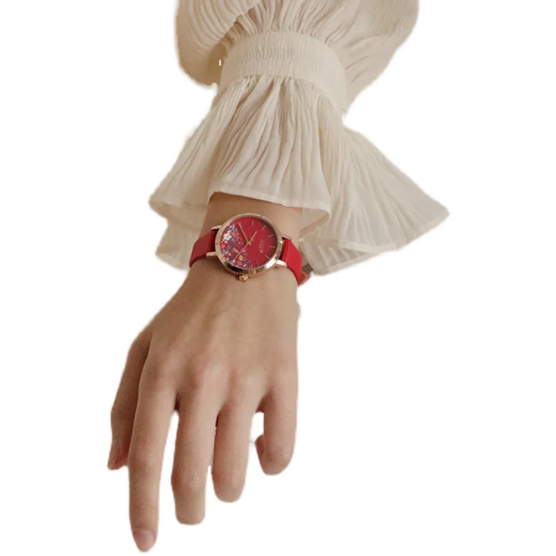 Dameshorloge in retrostijl, modieus en eenvoudig ontwerp, klein en delicaat damespolshorloge, perfect voor vrouwelijke studenten.