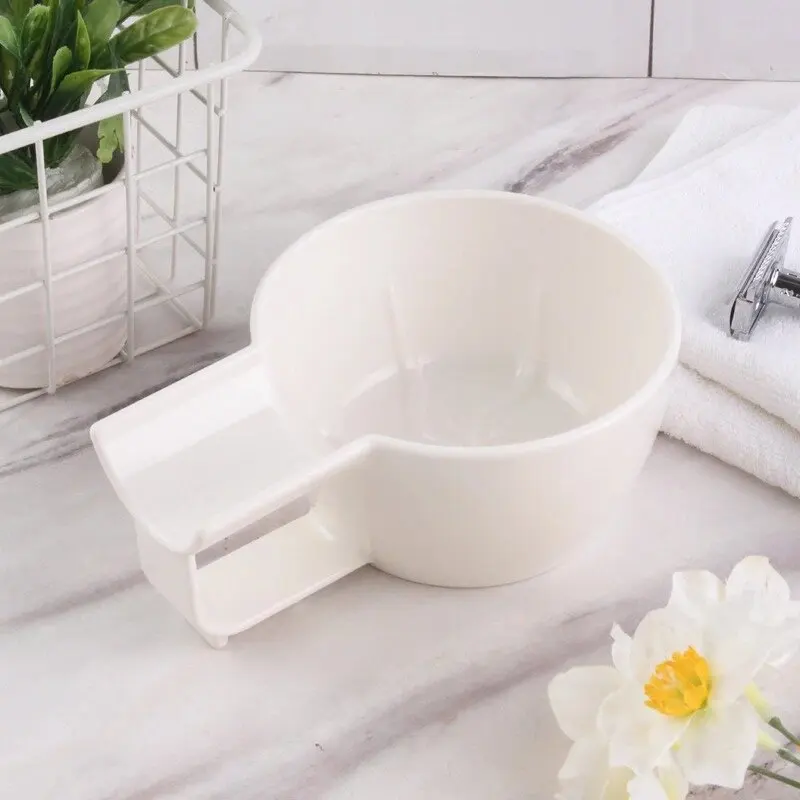 YAQI High Quality White Color Plastic Shaving Bowl for Men Shaving Brush