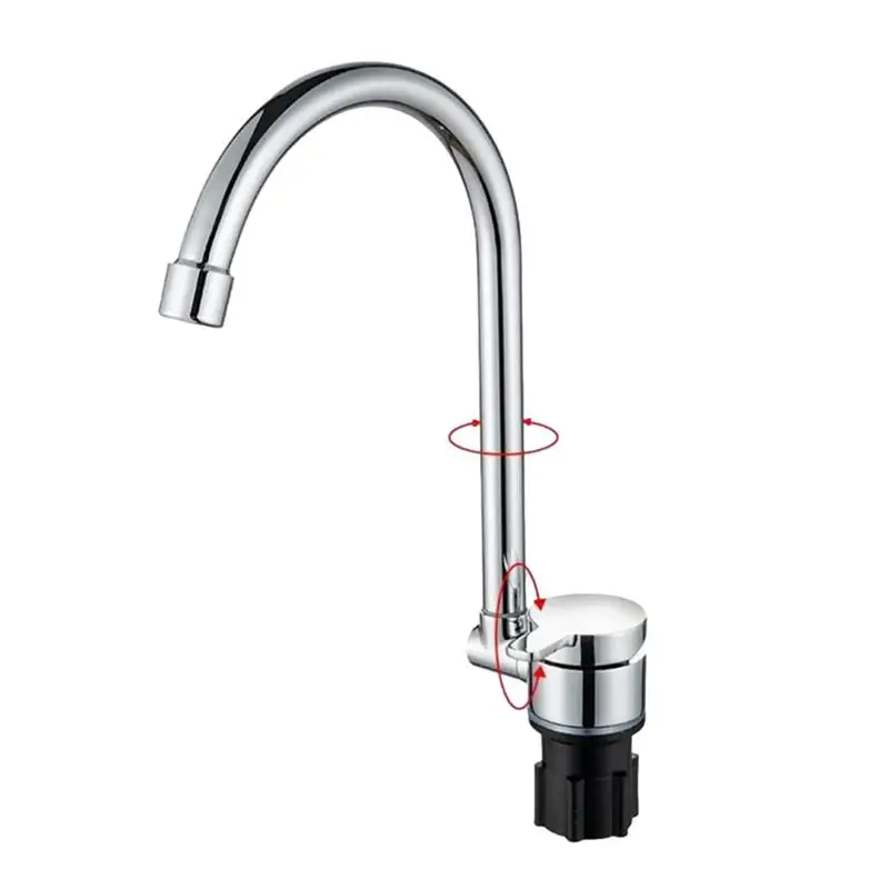 

Foldable RV Water Tap 360 Horizontal Rotation Folding Faucet Single Handle Control Kitchen Sink Faucets For Campervans Caravans