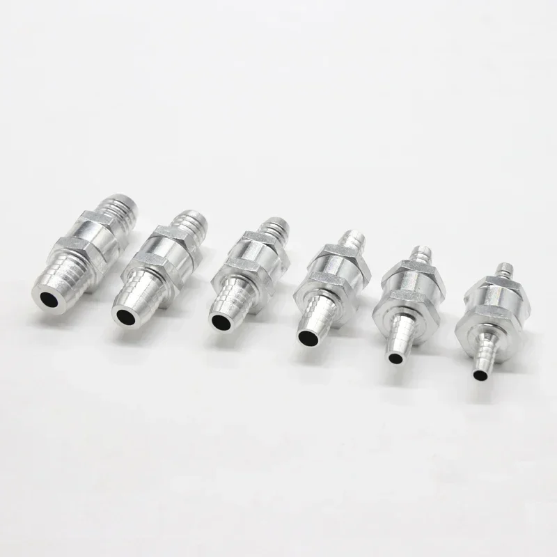 1pcs One Way 6/8/10/12/14/16mm Valves Aluminium Alloy Fuel Non Return Check Valve One Way Fit Carburettor