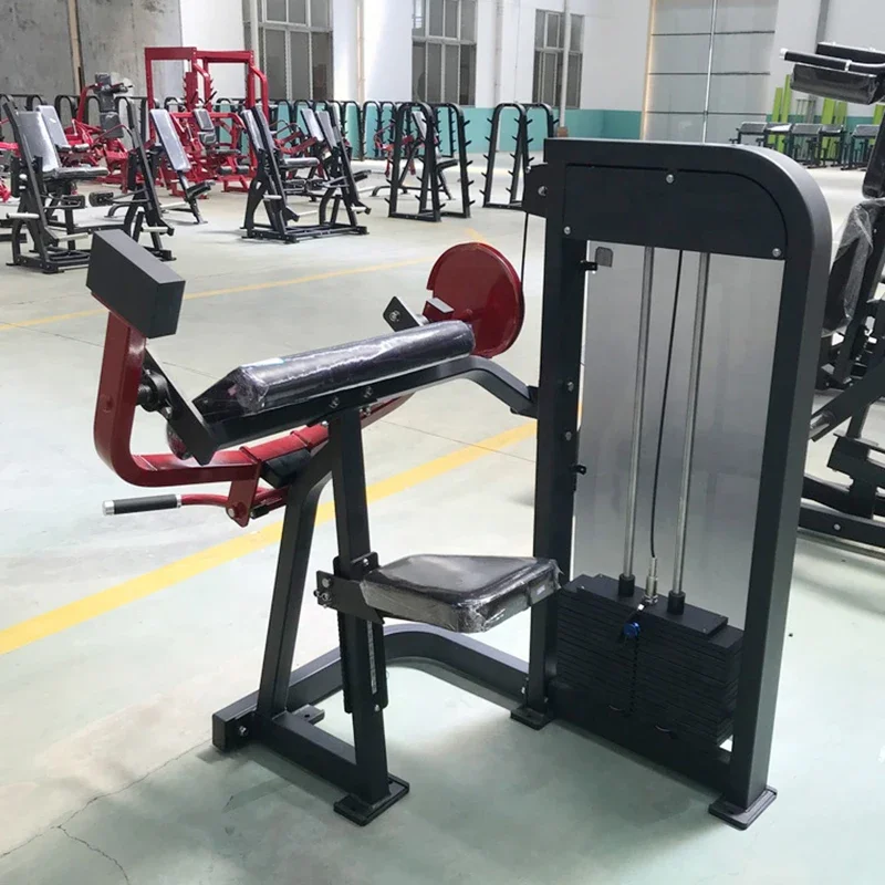 Commercial Use Safe and Reliable Aerobic Exercise Fitness Equipment Pin Loaded Bicep Curl Machine for Gym Fitness Equipment