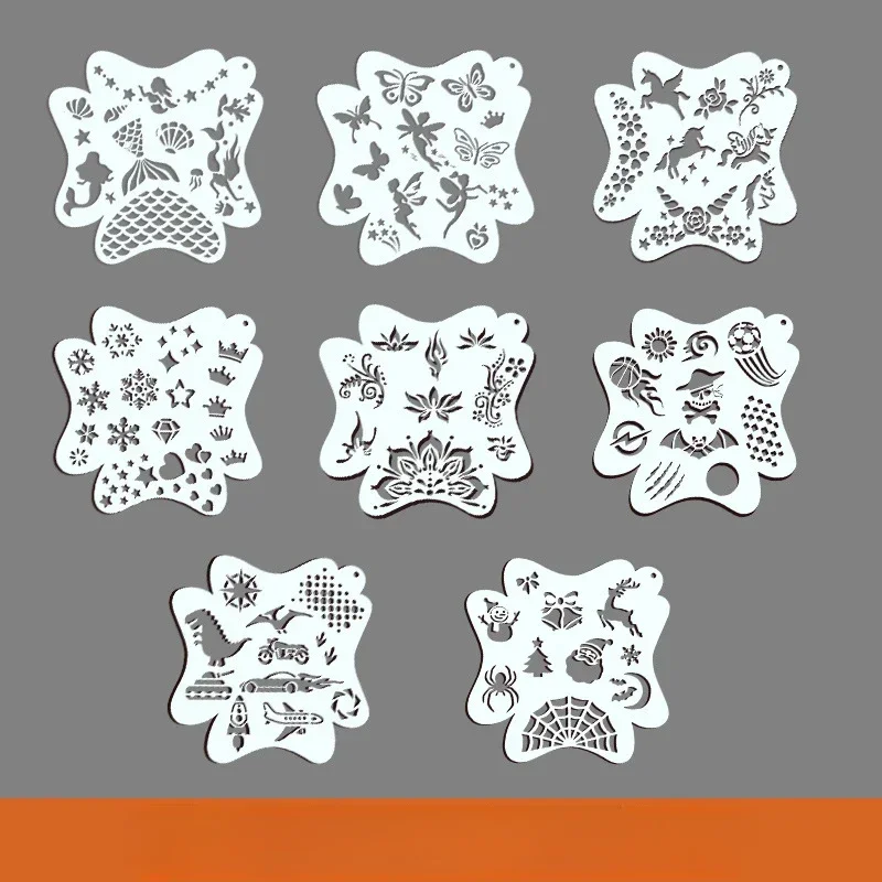 Stencil per scrapbooking dal design creativo da 1 pezzo per accoppiare farfalla, fiocco di neve, sirena, faccia, stencil, forniture per studenti