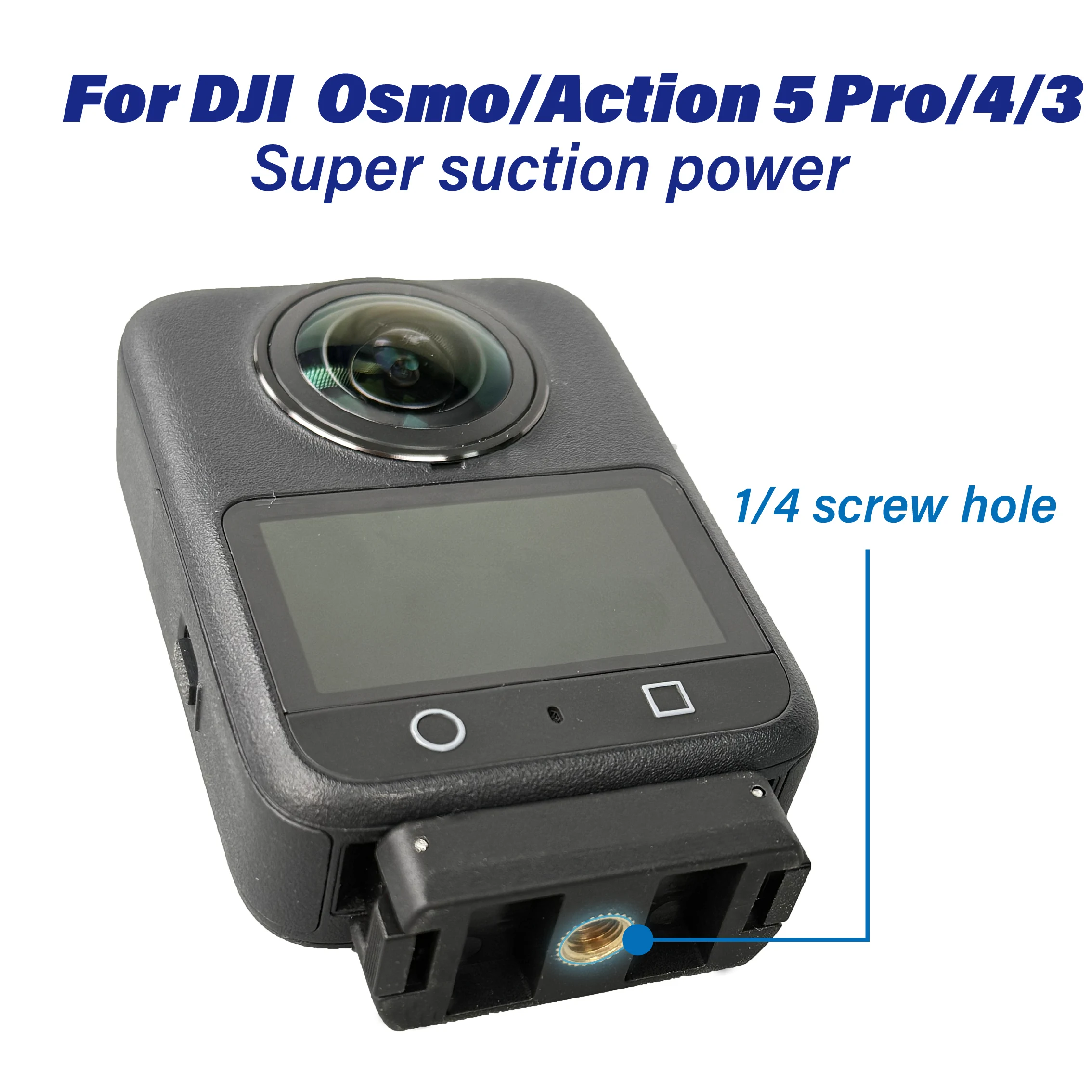 Magnetic Quick Release Adapter Mount for DJI OSMO 360 / Action 6/5/4/3, with 1/4 Screw Hole/Adapter Connection, Aluminum Alloy