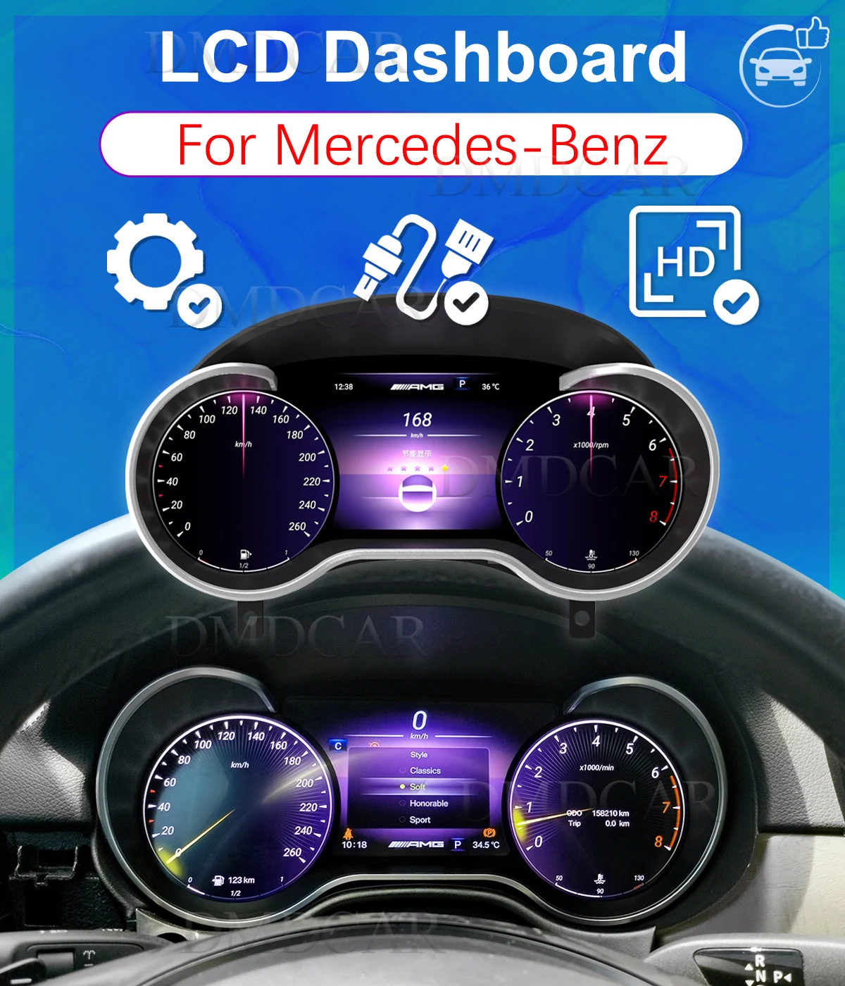 Linux Auto Paneel Instrument Voor Mercedes Benz Gls Klasse Lcd Digitale Cluster Virtuele Cockpit Head Unit Accesorries Dashboard