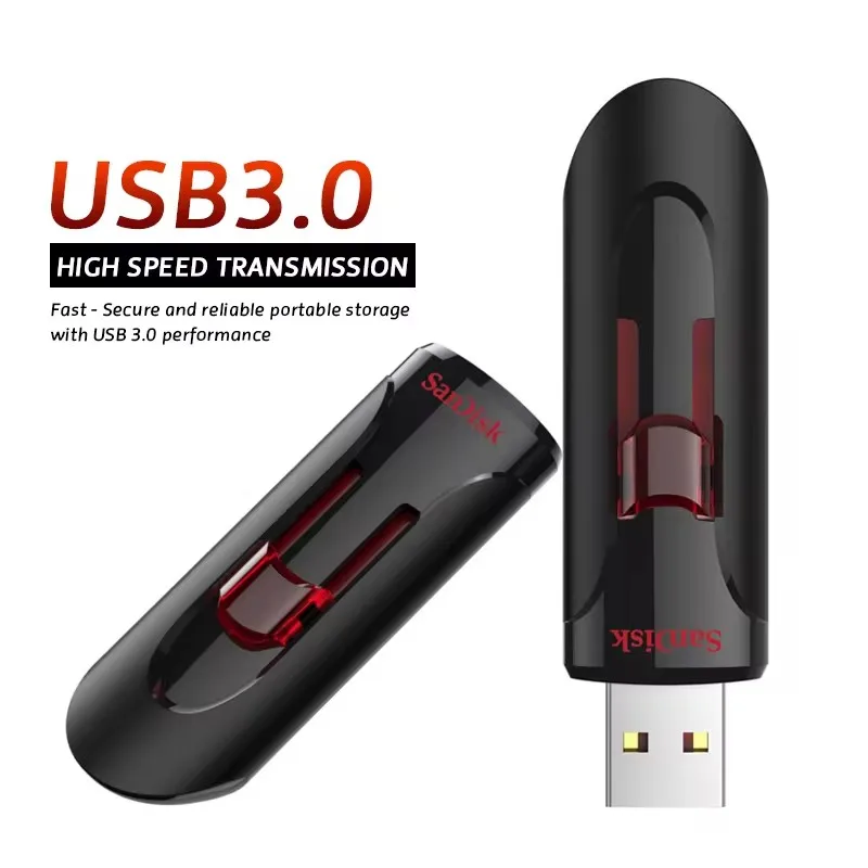 Genuine SanDisk USB Flash Drive CZ600  32GB 64GB 128GB  USB3.0 High Speed Pendrive Secure Encryption Flash Drive