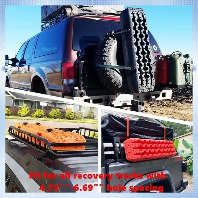 NEW-Universal Car Recovery Board Mounting Pins Base Plates Kits Easy-To-Install Escape Board Mount Safetys Traction Board