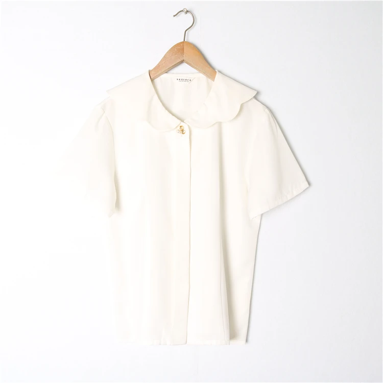 

Vintage Sle Embroidered Heavy Work Hollow out Hook Flower Women's irt Loose Fit Summer Thin Polyester Fiber ort Sve