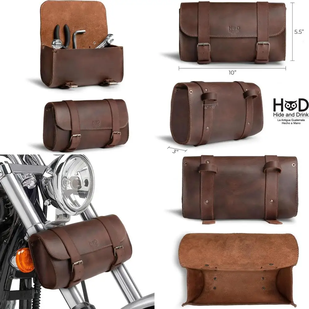 

, Motorcycle Handlebar Bag with 2 Adjustable Straps, Tool Organizer, Motorbike Pouch, Saddle Bag for Bike Commuters, Barrel, Ful