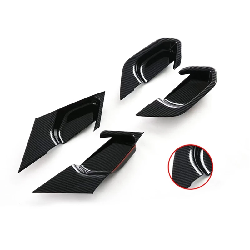 For BMW 5 Series G60 2024 Inner Door Handle Bowl Cover Trim Decoration Interior Accessories ,ABS Carbon Fiber