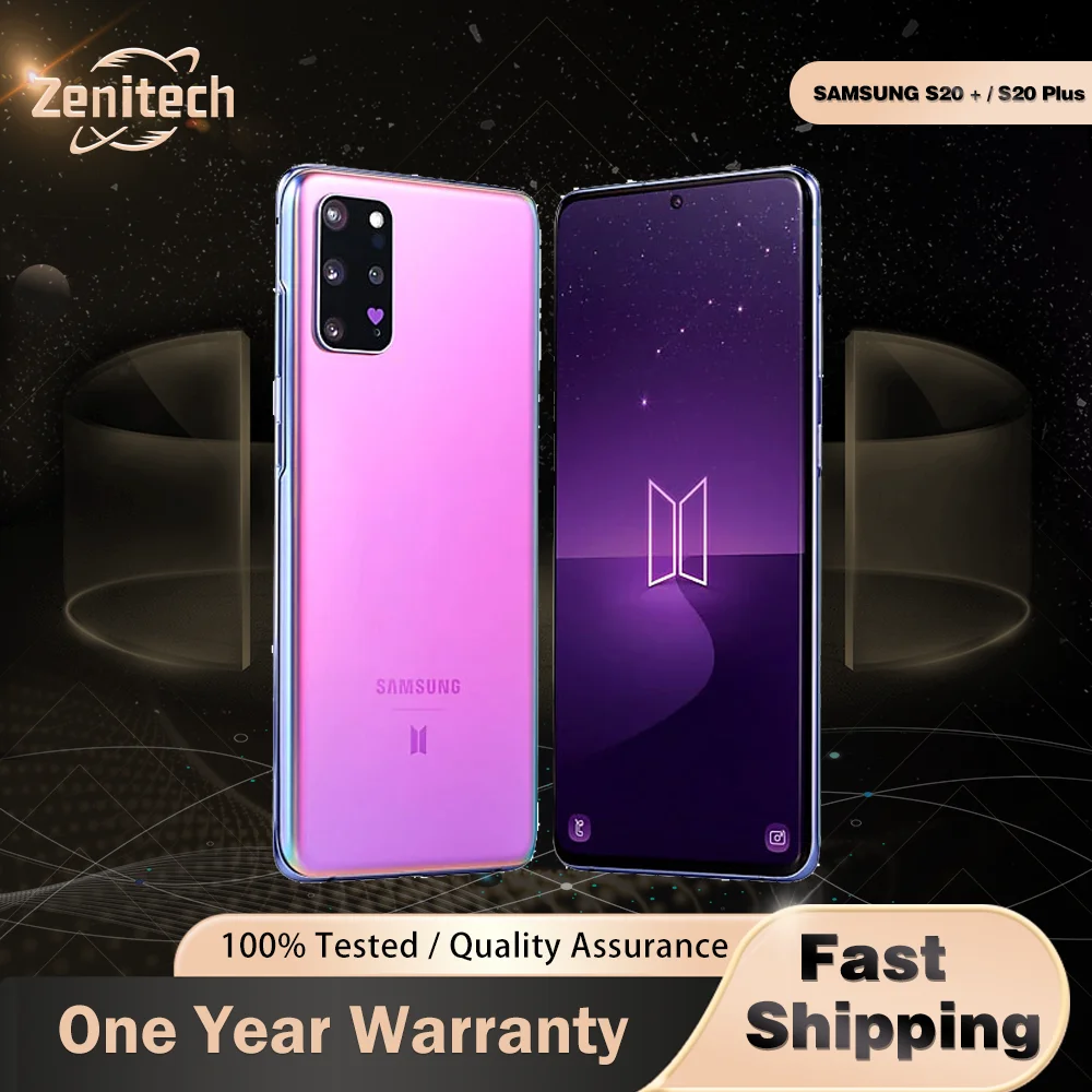 Мобильный телефон Samsung Galaxy S20+ S20 Plus G986U1 5G 6,7 дюйма, 12 ГБ ОЗУ, 128 ГБ/512 ГБ ПЗУ, NFC, тройная камера Snapdragon 865 s20 plus