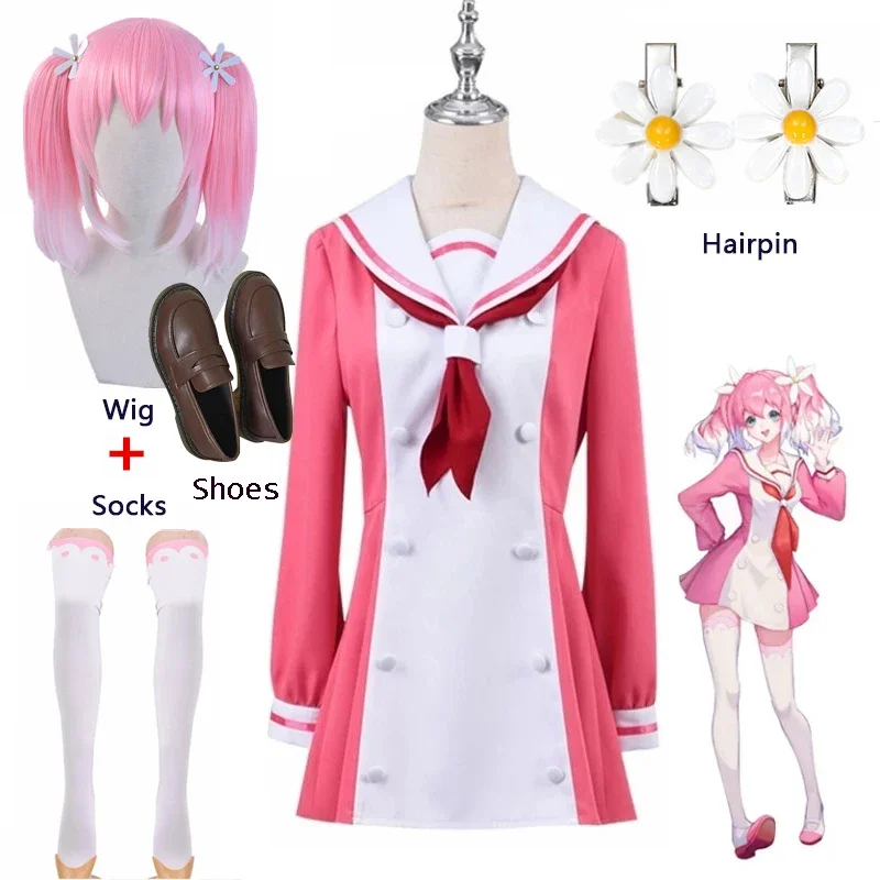 2021 Anime Munou na Nana Hiiragi Nana Costume Cosplay Uniforme scolastica delle donne Calzini a forcina Scarpe per le donne Ragazze Halloween RZ267