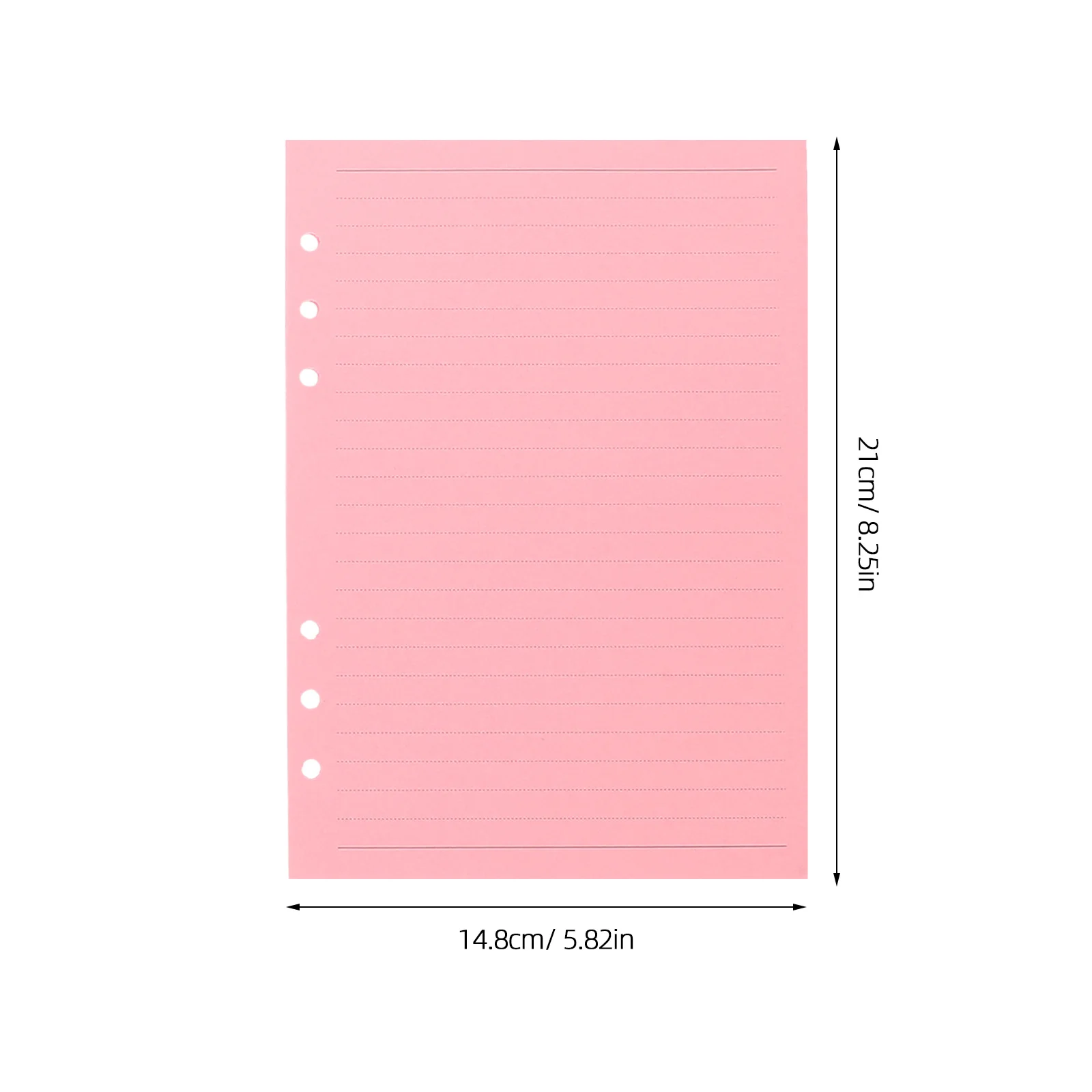 100 ورقة A5 حكم ورقة فضفاضة 5 ألوان 6 حفرة لكمات الملء ل مخطط الموثق دفتر ملاحظات بغلاف مُجلّد إدراج #3