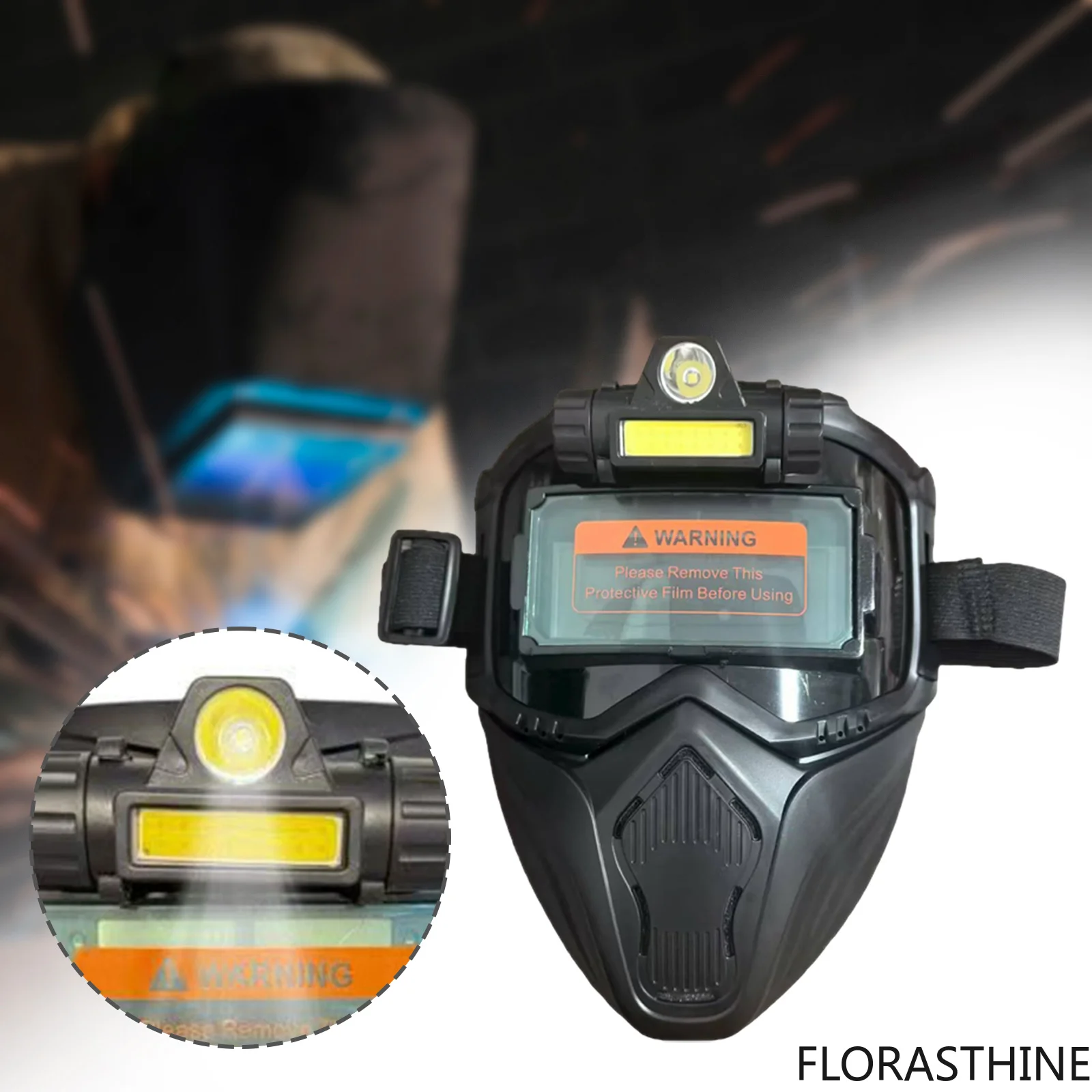 Welding Mask Auto Darkening Welding Face Cover Welding Lightweight Supplies Premium Face Hood for Cover Protection