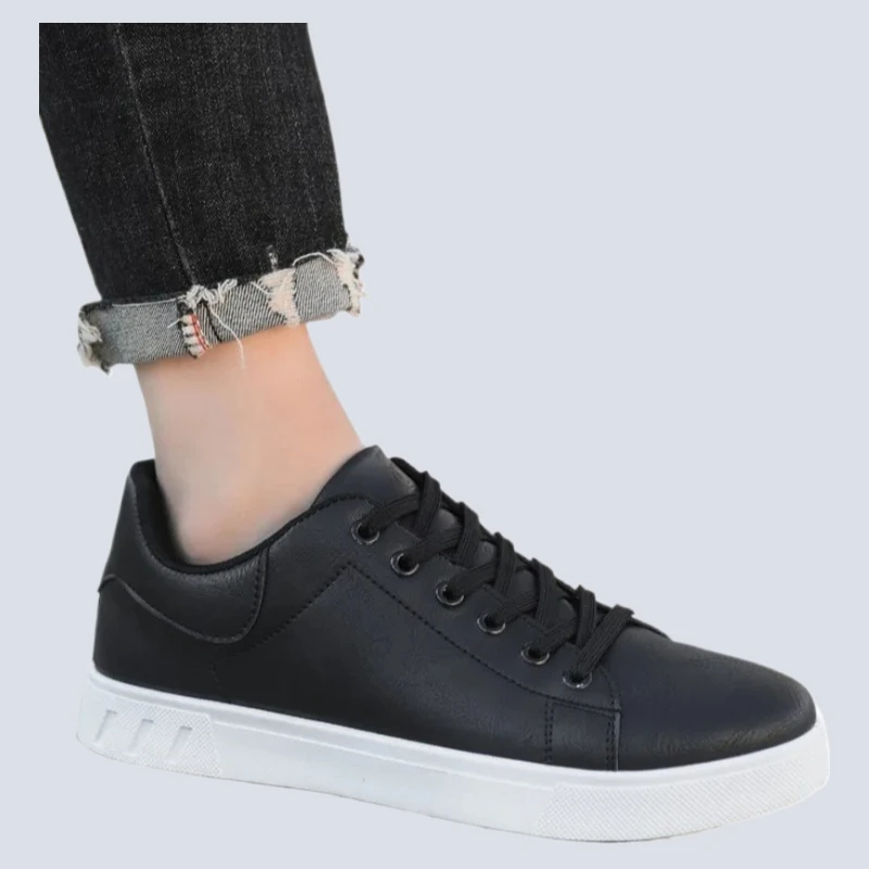 Classic Men Leather Spring Summer New Trendy All-match Platform Casual Loafers British Leather Sneakers Flats Shoes