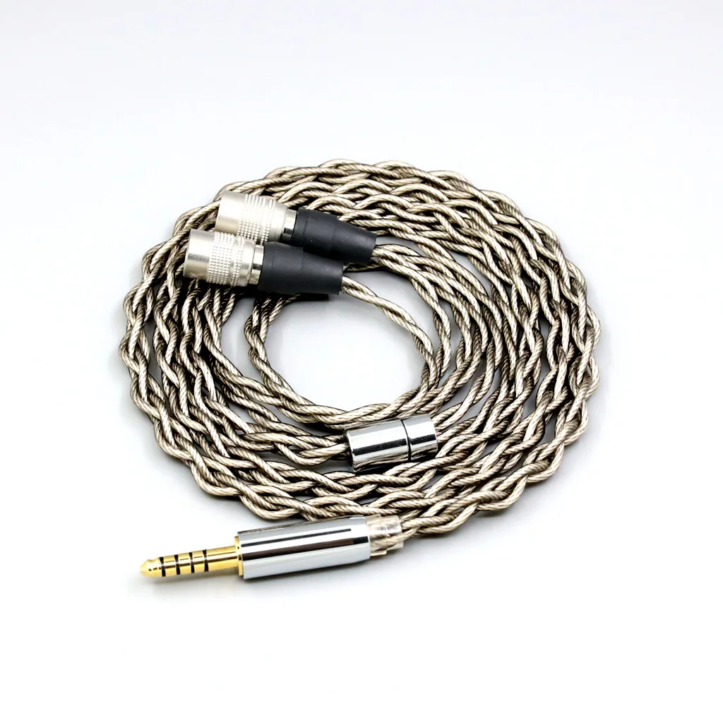 

99% Pure Silver Graphene Earphone Cable For Mr Speakers Alpha Dog Ether C Flow Mad Dog AEON Silver Plated Shield 7939