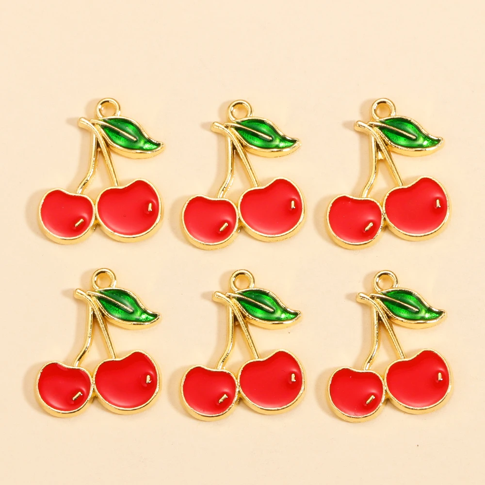 10Pcs Enamel Orange Charms for DIY Jewelry Making