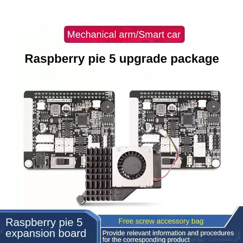 

Hiwonder Servo and Motor Driver Board with Active Heat Sink for Raspberry Pi 5/4B Expansion Board Smart Car Robot Arm Parts Kit