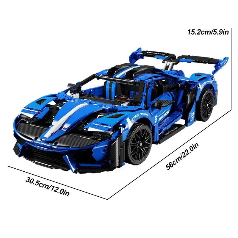 Moyu 88016 Moc Technische 1:8 Ford Gt Rc Super Sport Auto Model Bouwstenen Puzzel Montage Speelgoed Kerstcadeau Voor Kinderen