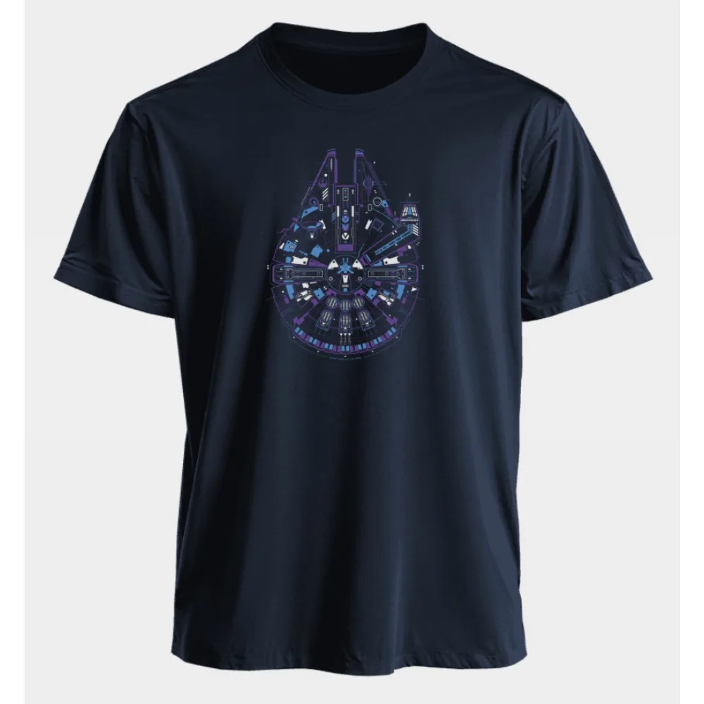 T-shirt girocollo da uomo e da donna con stampa periferica Star Wars Sport estivi americani Maniche corte larghe e comode