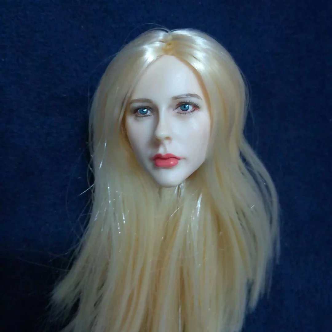 

1/6 Scale Female head Sculpt Blonde Hair Expression Blonde Model toys Fit 12'' TFit 12 inch Action Figure TBL PH Toys
