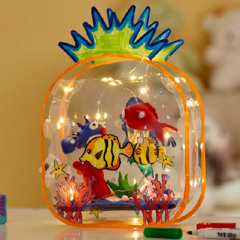 DIY Craft Toys Montessori Materials Creative Aquarium Arts Landscape Viewing Craft Boys Girls Educational Toys For Children