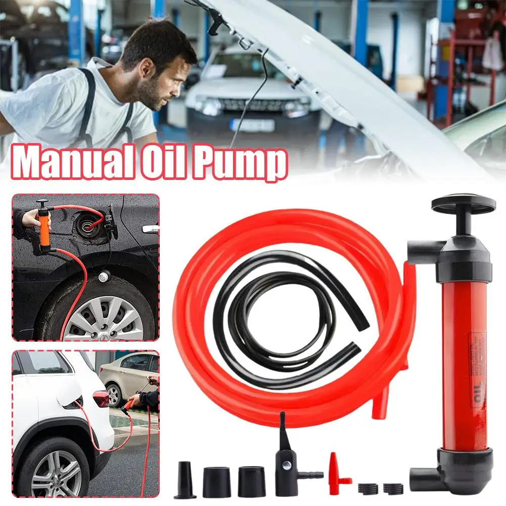 Car Oil Pump Pumping Oil And Gas With Siphon Pipe Hand Pump Sucking Oil Inflatable Manual Extractor Pump Vacuum Pipe Gun Sy P6A0