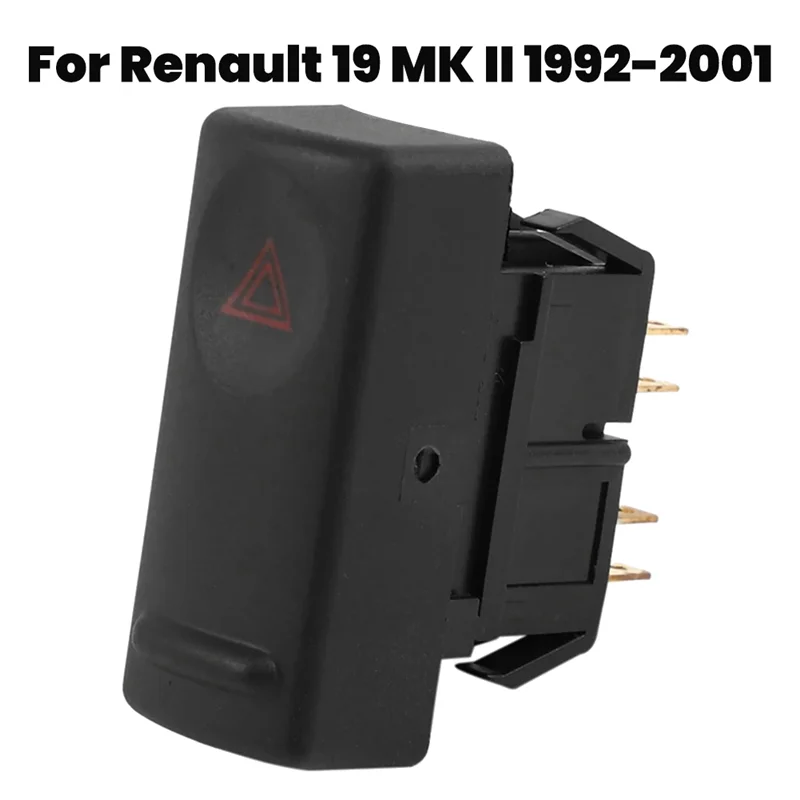 Hazard Warning Indicator Light Switch Button for Renault 19 MK2 II R19 1992-2001 7700817335