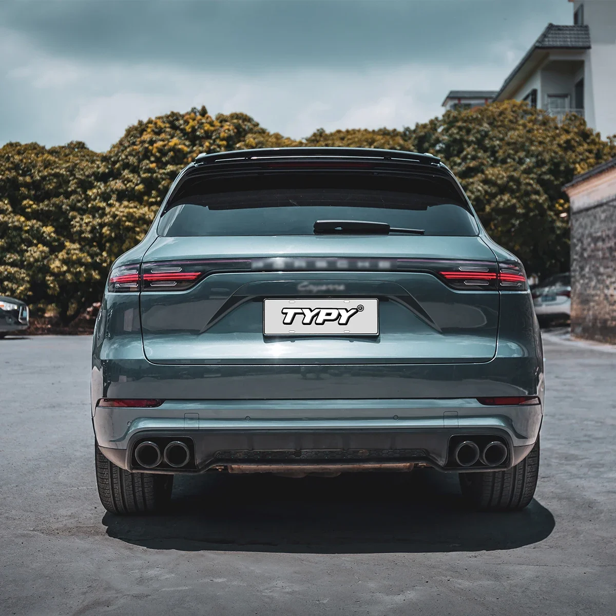 Car Accessories For Porsche Cayenne Front Bumper 9Y0 To Turbo 2018-2023 Rear Spoiler Fog Light Cover Plug Play Headlights
