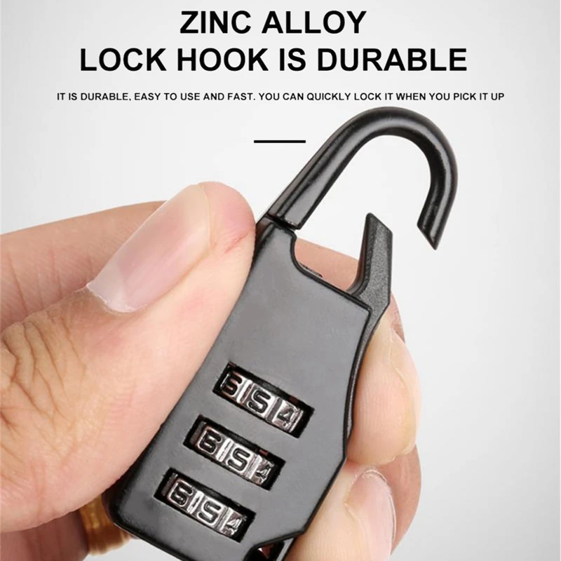 Motorcycle Bicycle Helmet Locks Durable Steel Wire Anti-theft Cable Digital Password Lock Portable Mini Safety Chain Padlock