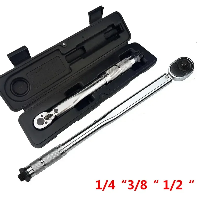 for Adjustable Torque Wrench Preset 1/4 3/8 1/2 Inch Drive Ratchet Wrench Set Precision Click Type for Automotive Repair