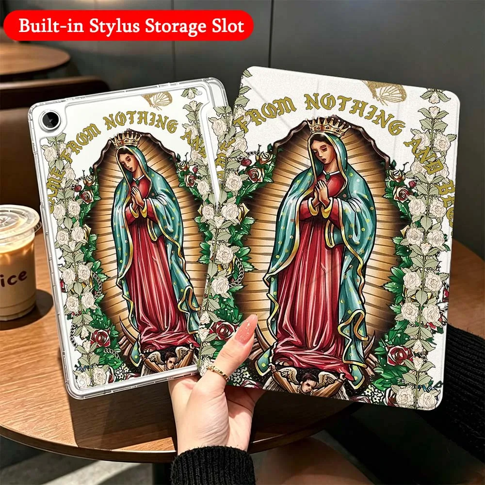 

Cartoon Angel Art For Samsung Galaxy Tab A9 A8 A11 S6 S7 S8 S9 S10 FE Plus Lite Transparent Y-Shaped Folding Tablet Case