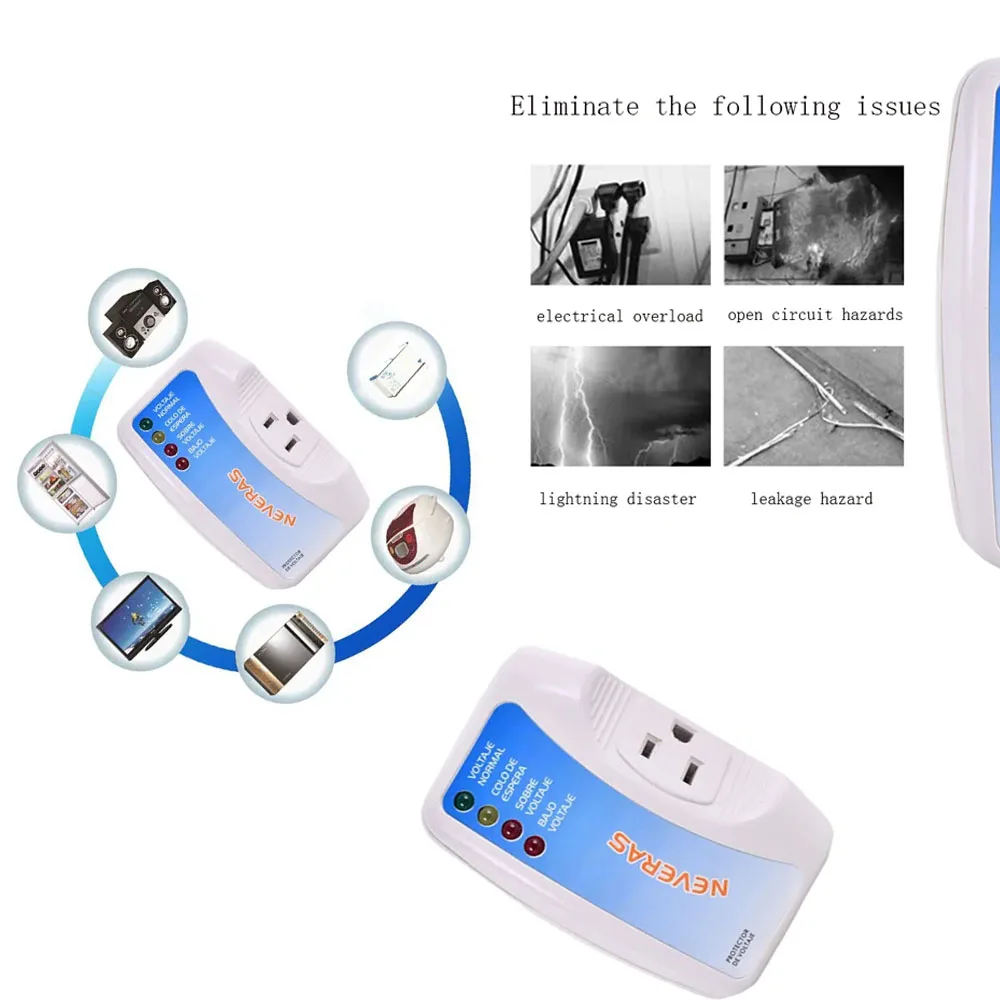 

Single Outlet Surge Protector 12A 1440W Voltage Protector Multi-Function Plug with Protection Wall Mount Plug for Home Appliance