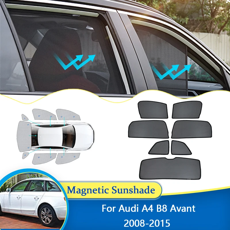 

For Audi A4 B8 Avant 2008 2009 2010 2011 2012 2013 2014 2015 UV Protection Sunshade Magnetic Privacy Curtain Visor Accessories