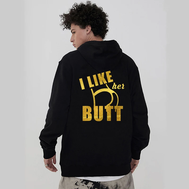 I Like His Beard and I Like Her Butt Couple Hoodies Matching Funny Humor Trend Women Men Hoodie Fashion Long Sleeve Sweatshirt