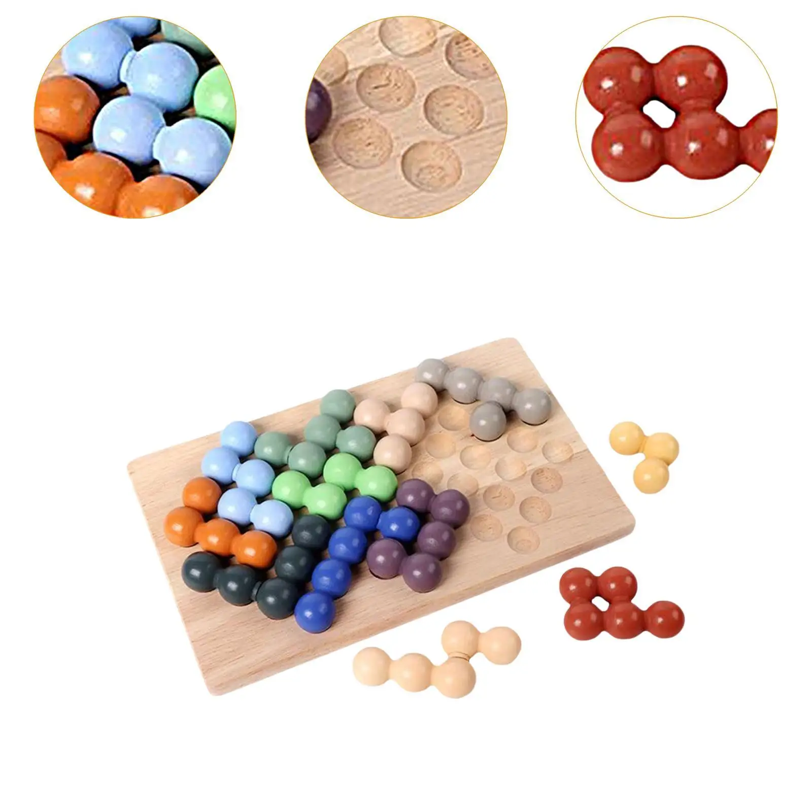 Beads Puzzle Brain Teaser,Board Game,Educational Toy,Interactive Travel Games Logical Game for Boys Girls Kids Children