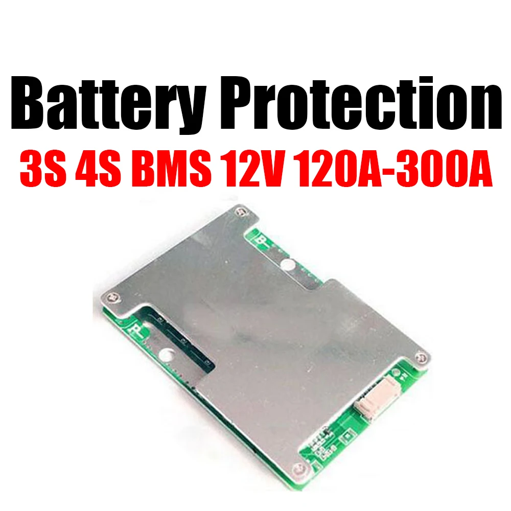 

3S 4S 12V 120A 150A 230A 300A BMS Li-ion LifePo4 Lithium Battery Protection Board Balance FOR 12.8v car start RV Inverter