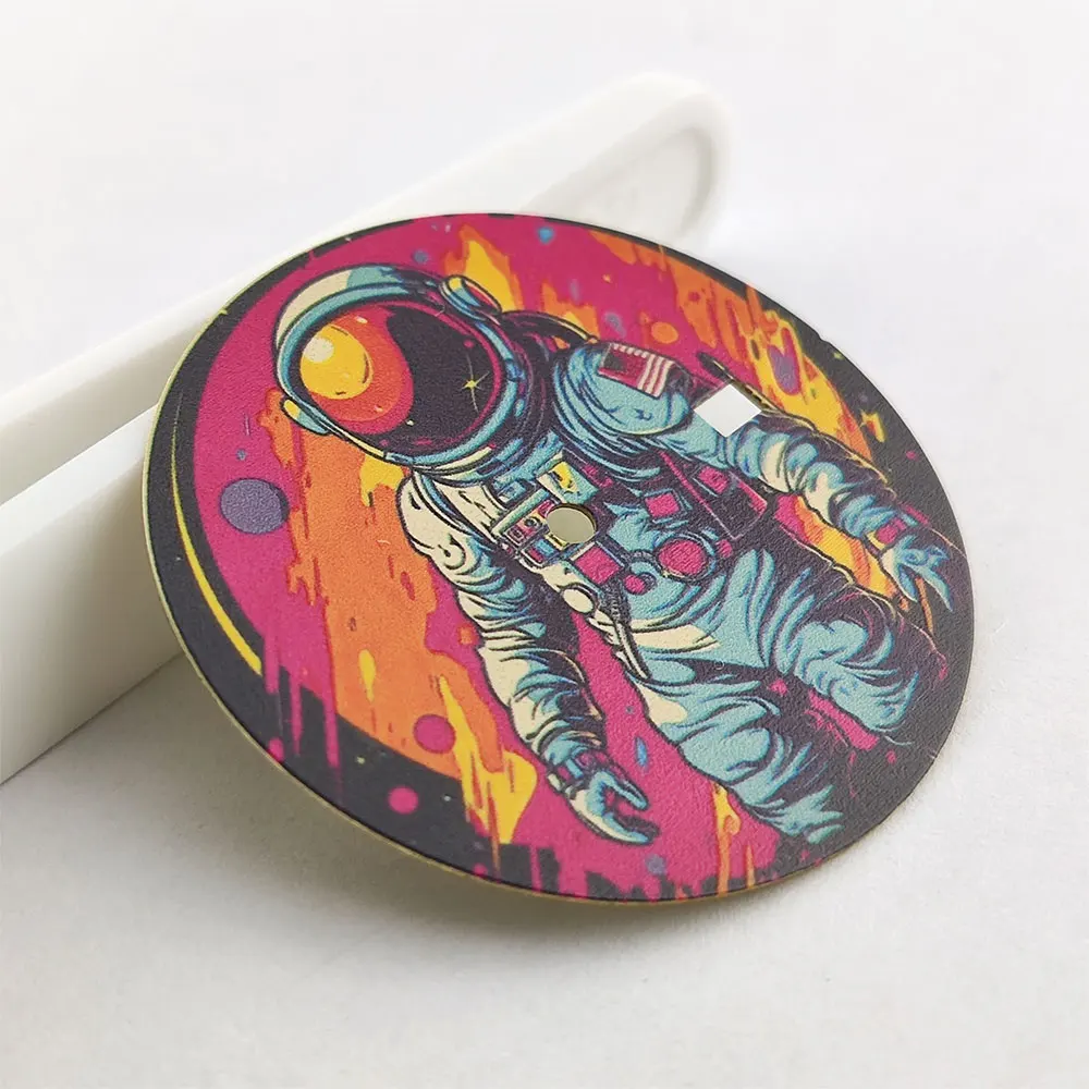 عنصر رائد الفضاء 35 ملم قرص NH35 قرص سلسلة مطبوع بالألوان الإبداعية مناسب لملحقات ساعة الحركة NH35/36