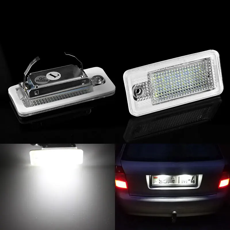 

Car LED License Number Plate Light Lamp White for -Audi A3 S3 8P A4 B6 B7 A5 A6 4F Q7 A8 S8 C6