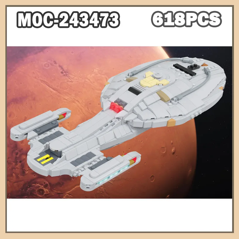 

MOC-243473 Строительный блок серии Space War Горячий фильм Рождественский подарок Креативные кирпичи Intrepid Class Space Fighter 618 шт.