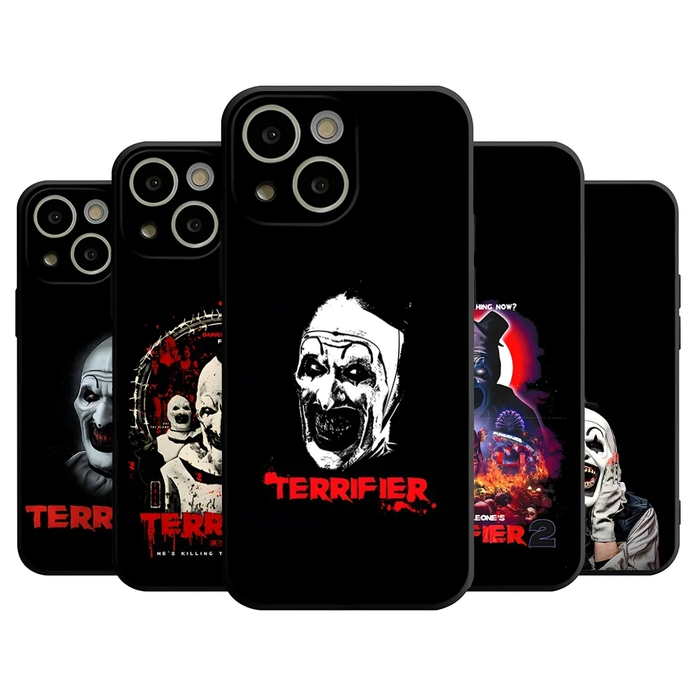 Horror Movie Terrifier Phone Case For 14 Pro Max For Apple Iphone 16 15 Po Max 12 Mini 11 13 Pro Xr X Xs 8 7 Plus Back Cover