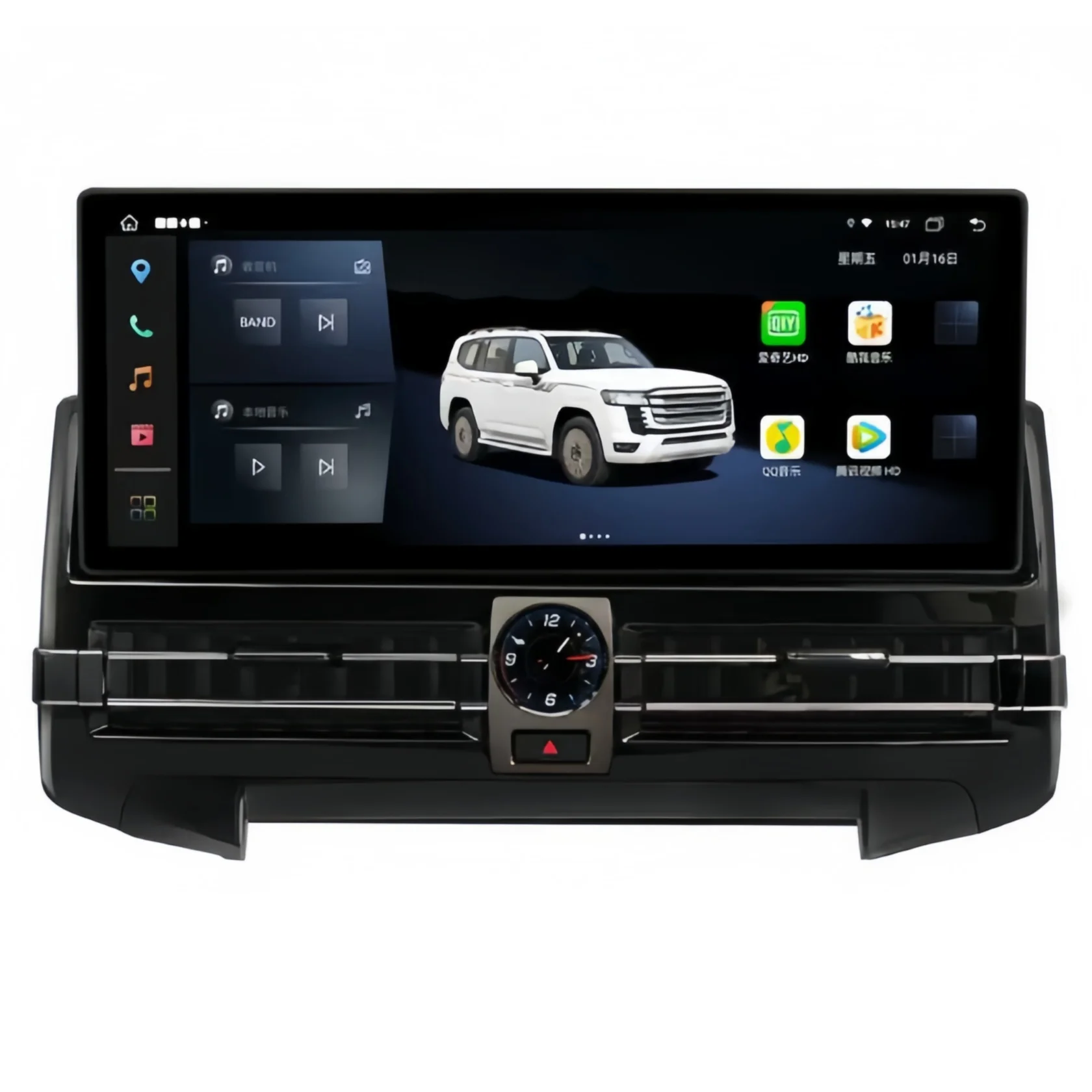 15.6inch Screen Car Radio Android14 For Toyota Land Cruiser LC200 LC300 2005-2022 GPS Navigation Video Player CarPlay Head Unit