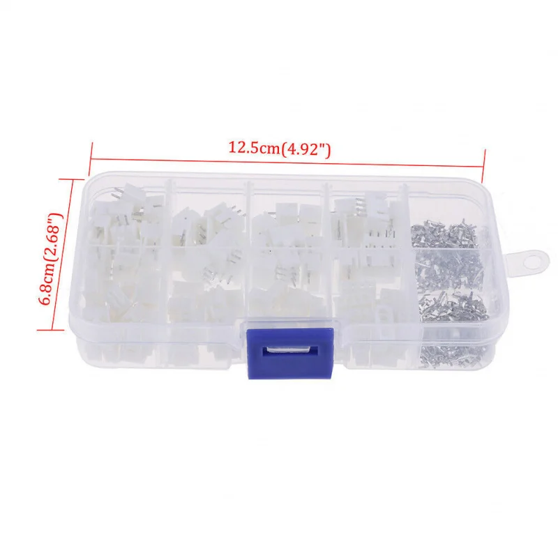 250PCS  2P 3P 4P XH2.54mmSpacing Terminal Kit Shell Needle HolderJSTConnector Boxed