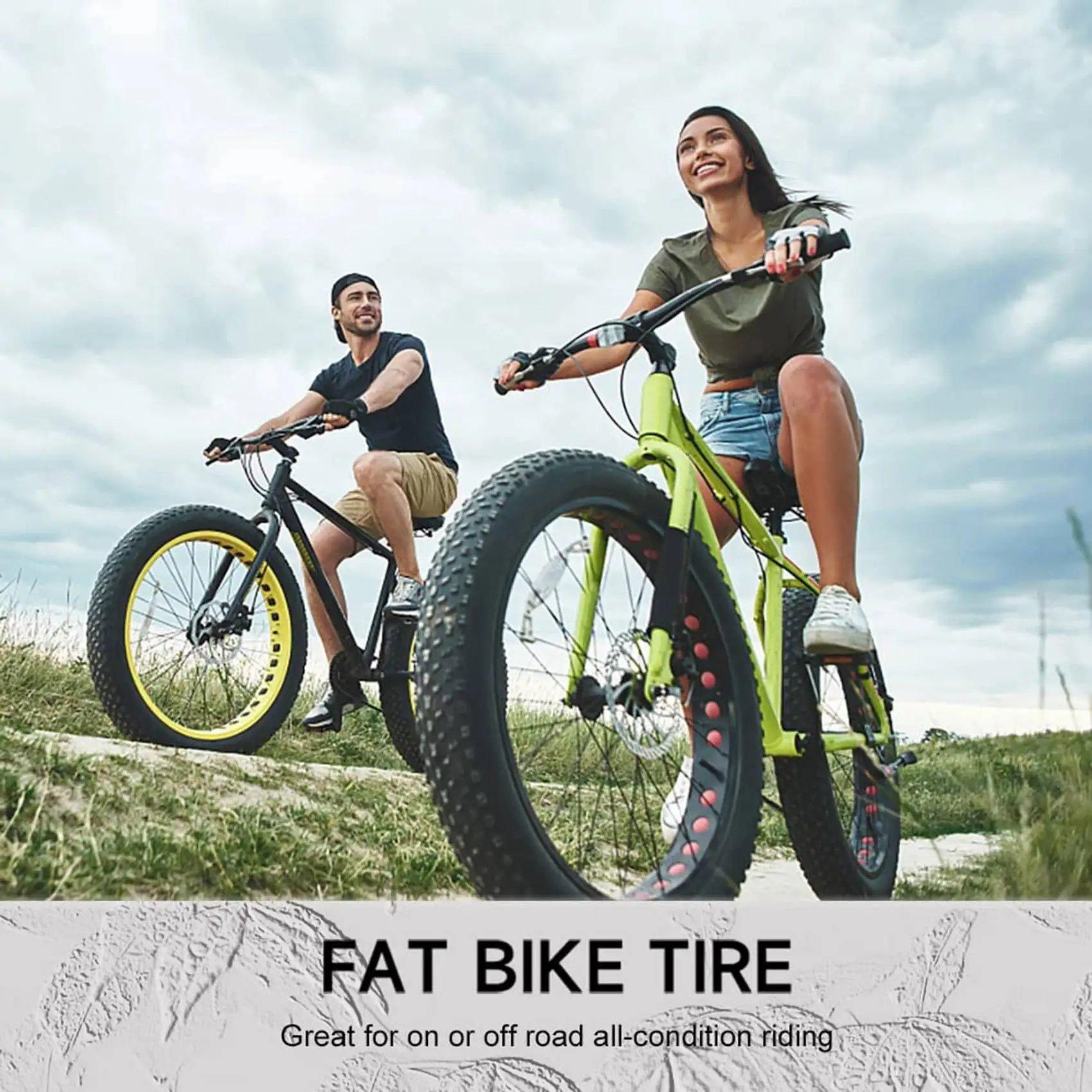 

AU-Bike Tire, Bike Tires Folding Replacement Electric Bicycle Tires Compatible Wide Mountain Snow Bike,20X4.0