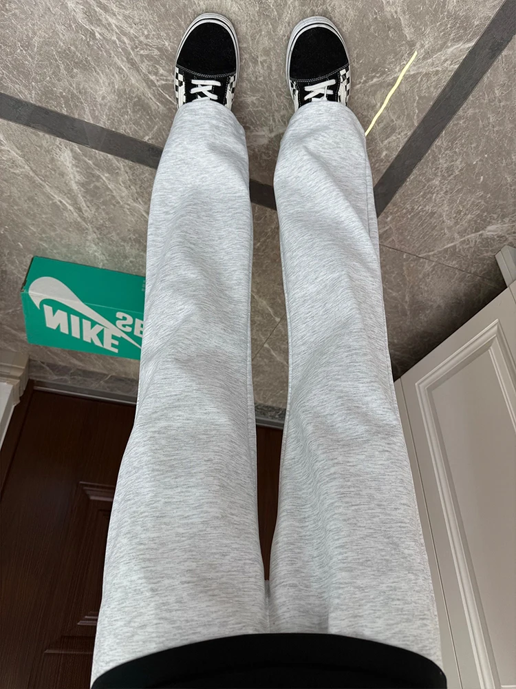 

Cleanfit ey Floral Men's Spor Straight Leg Pants Autumn American Sle Slimming Trousers with Slight Flare at Cuffs