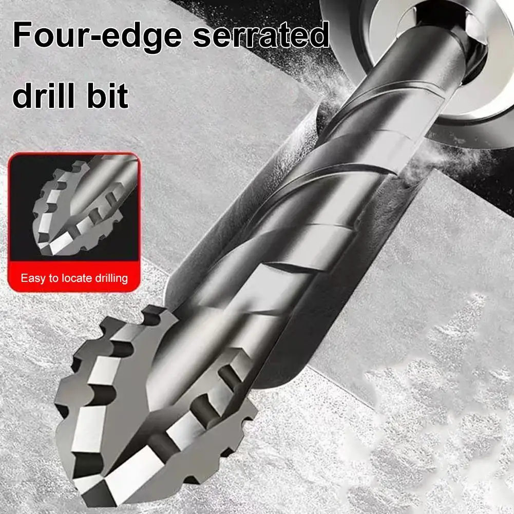 ชุดดอกสว่านเจาะกระเบื้องเซรามิก คอนกรีต แก้ว แบบเจาะแห้ง หัวเจาะแบบไขว้ 4 ฟัน