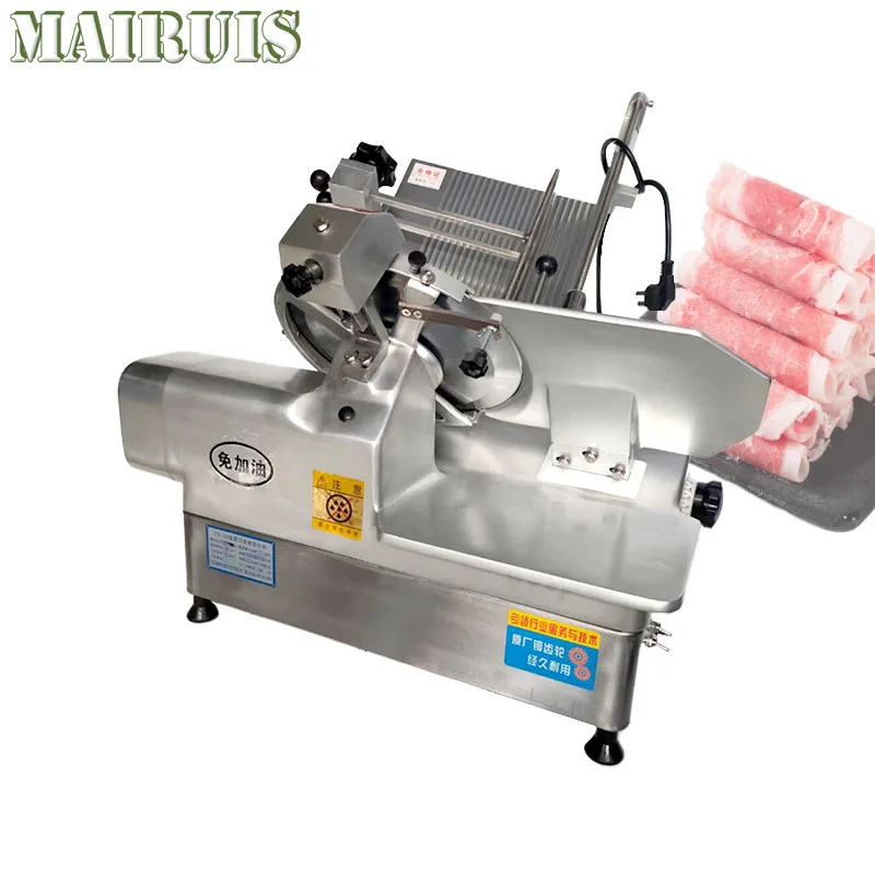 

Commercial Electric Food Slicer Meat Cutting Machine Beef Lamb Roll Bread Ham Cheese Slicer Machine